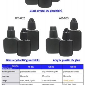 UV Resin Liquid Light Curing Shadowless Glue Clear Quick-drying Glass Crystal Adhesive Plastic Metal Acrylic Welder Adhesive Kit