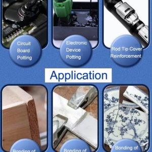 WBG Transparent/Black Epoxy Resin AB Glue Fishing Rod Special Glue for Metal Plastic Electronic Components Potting Glue