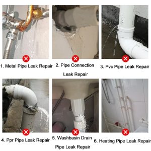 WBG Water Pipe Leak Repair/Cast Iron Pipe Waterproof Sealant PVC Sewer Leak Repair/Heater Leak Blocking Glue