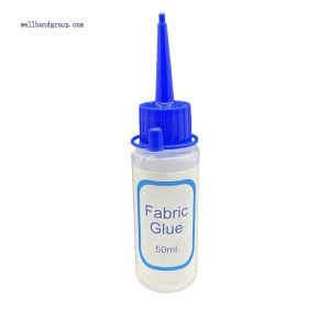 WBG Clear Washable Fabric Glue for All Fabrics, Cotton, Flannel, Denim, Leather, Polyester, Doll Repair, Rhinestones, Patches