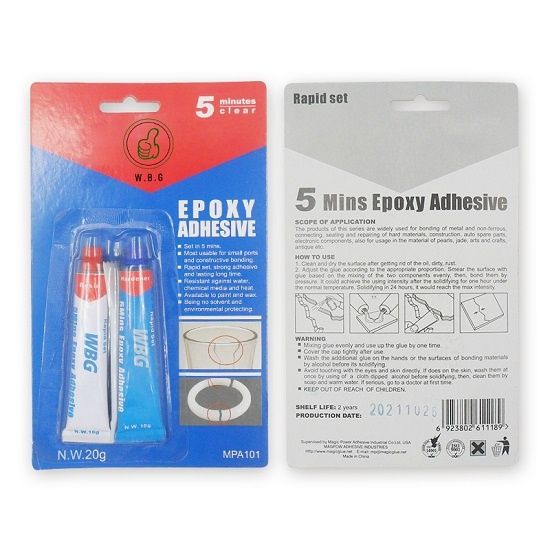 5 Mins Quick Clear 25ml Double Components Epoxy Adhesives Liquid AB Glue